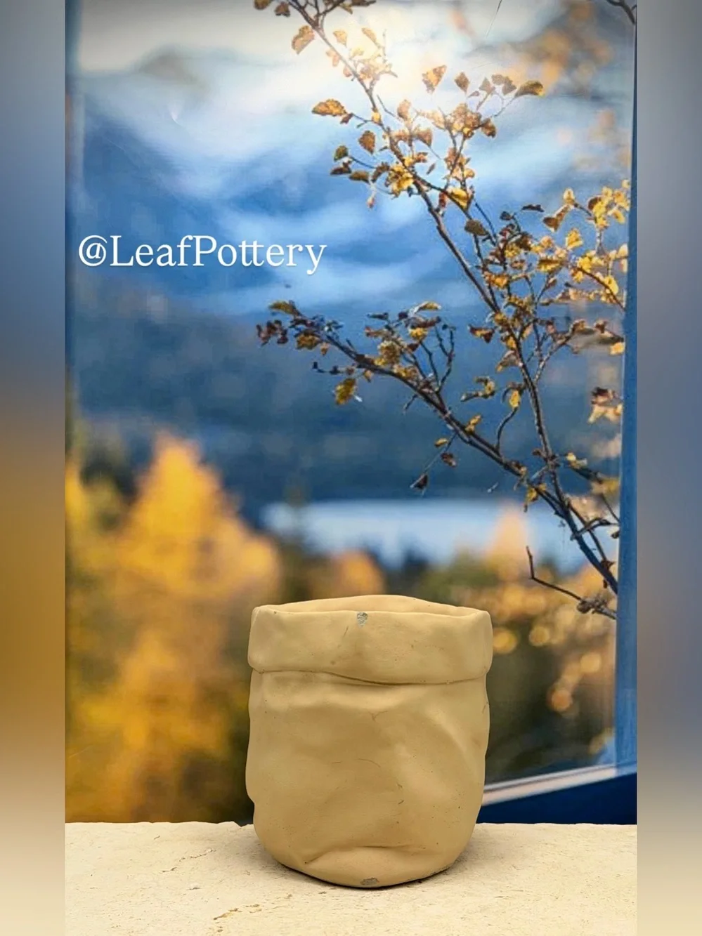 Concrete Paper Bag Planter, Unique Origami Pot, Small Indoor planter